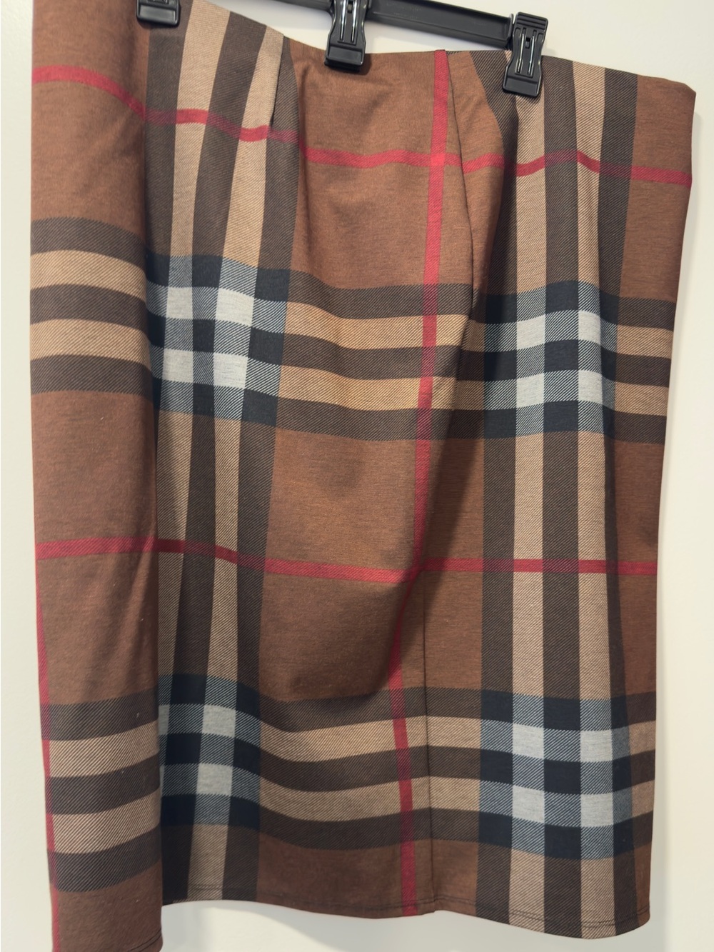 NYC Brown and Black Checkered Skirt - XL